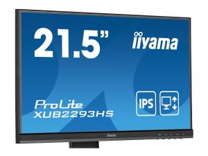 iiyama ProLite XUB2293HS-B3 - Écran LED - 21.5" - 1920 x 1080 Full HD (1080p) @ 75 Hz - IPS - 250 cd/m² - 1000:1 - 3 ms - HDMI, VGA, DisplayPort - haut-parleurs - noir, mat - XUB2293HS-B3 - Écrans d'ordinateur