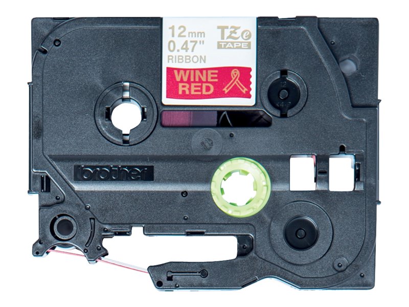 Brother TZe-RW34 - Or sur rouge vin - Rouleau (1,2 cm x 4 m) 1 cassette(s) bande de ruban - pour Brother PT-D600, H110; P-Touch PT-E310; P-Touch Cube PT-P300; P-Touch Embellish PT-D215 - TZERW34 - Rouleaux de papier