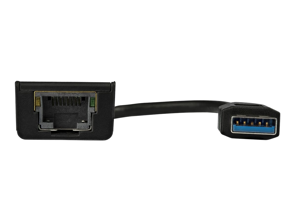 StarTech.com Réseau adaptateur USB 3.0 vers Gigabit Ethernet - NIC USB vers RJ45 pour réseau 10/100/1000 - Adaptateur réseau - USB 3.0 - Gigabit Ethernet - noir - USB31000S - Cartes réseau USB