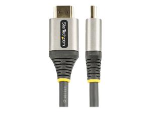 StarTech.com Câble HDMI 2.0 Premium Certifié 1m - Câble Écran HDMI High Speed Ultra HD 4K 60Hz avec Ethernet - HDR10, ARC - Cordon Moniteur Vidéo UHD - Câble HDMI pour PC/TV - M/M (HDMMV1M) - Premium High speed - câble HDMI avec Ethernet - HDMI mâle pour HDMI mâle - 1 m - blindé - gris, noir - passif, support pour 4K60Hz (3840 x 2160) - HDMMV1M - Câbles HDMI