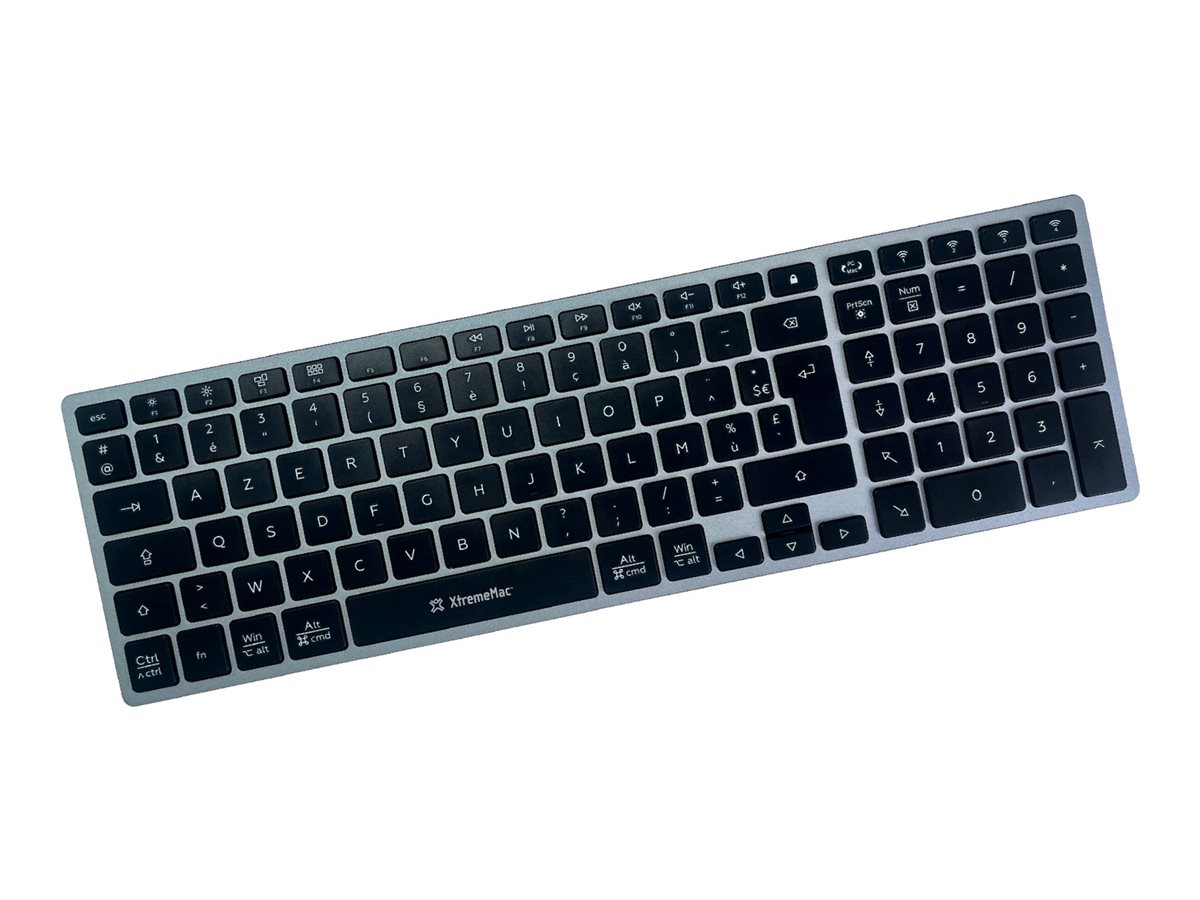 XtremeMac - Clavier - universel, multi-appareil - sans fil - Bluetooth 3.0 - AZERTY - Français - Pour la vente au détail - boîte - XWH-BTK-13 - Claviers