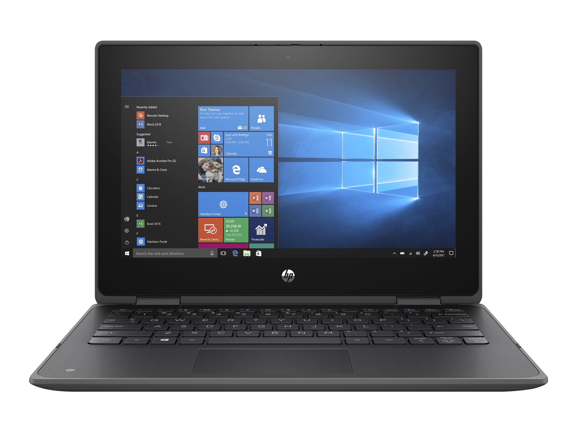 HP ProBook x360 11 G6 Education Edition Notebook - Conception inclinable - Intel Core i3 - 10110Y / jusqu'à 4 GHz - Win 10 Pro 64 bits - UHD Graphics - 8 Go RAM - 256 Go SSD NVMe - 11.6" IPS écran tactile 1366 x 768 (HD) - Wi-Fi 6 - gris ardoise - clavier : Français - 2X8A3EA#ABF - Ordinateurs portables