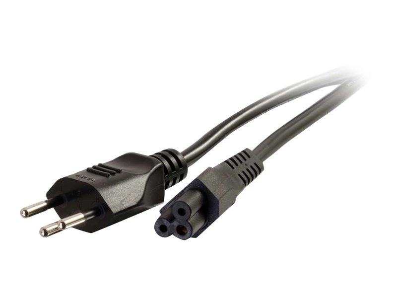 C2G Swiss Laptop Power Cord - Câble d'alimentation - IEC 60320 C5 pour SEV 1011 (M) - CA 250 V - 2 m - moulé - noir - Suisse - 80647 - Câbles d'alimentation