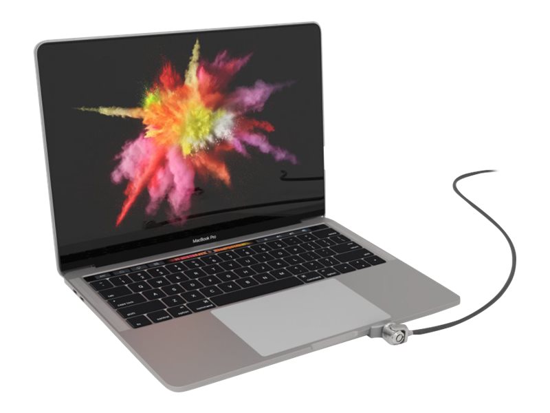 Compulocks MacBook Pro 13" M1 & M2 Adaptateur Ledge avec câble à clé argenté - Adaptateur à fente de verrouillage pour la sécurité - avec câble de sécurité à clé - pour Apple MacBook Pro 13.3 in (M1, M2) - UNVMBPRLDG01KL - Accessoires pour ordinateur portable et tablette