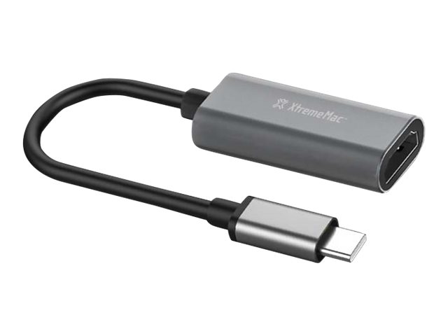 XtremeMac - Adaptateur vidéo - 24 pin USB-C mâle pour HDMI femelle - gris sidéral - support 4K - XWH-ACH1-13 - Câbles vidéo