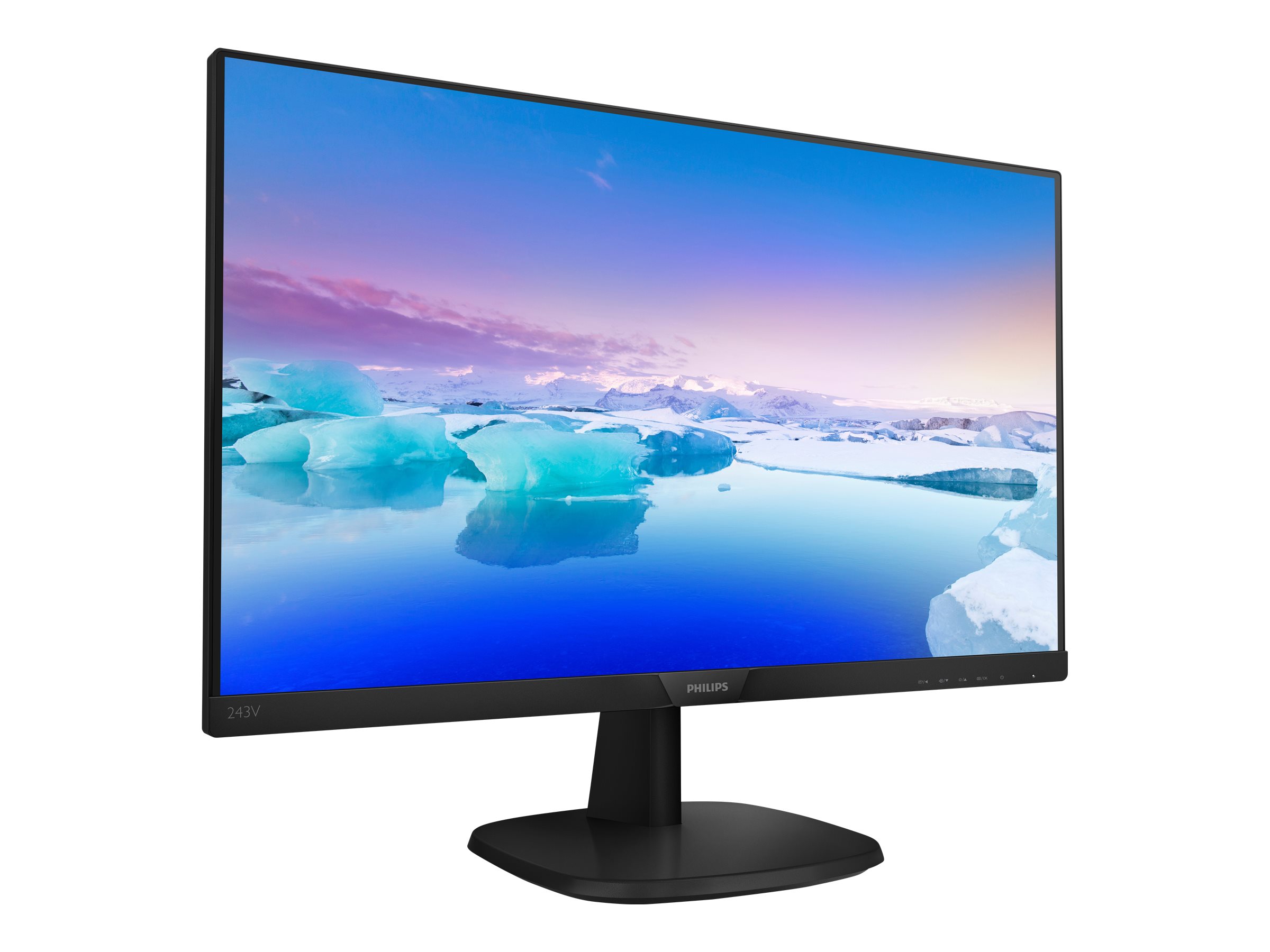 Philips V-line 243V7QDSB - Écran LED - 24" (23.8" visualisable) - 1920 x 1080 Full HD (1080p) @ 60 Hz - IPS - 250 cd/m² - 1000:1 - 5 ms - HDMI, DVI-D, VGA - noir texturé - 243V7QDSB/00 - Écrans d'ordinateur