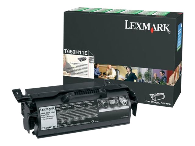 Lexmark - À rendement élevé - noir - original - cartouche de toner LCCP, LRP - pour Lexmark T650dn, T650dtn, T650n, T652dn, T652dtn, T652n, T654dn, T654dtn, T654n, T656dne - T650H11E - Cartouches de toner Lexmark