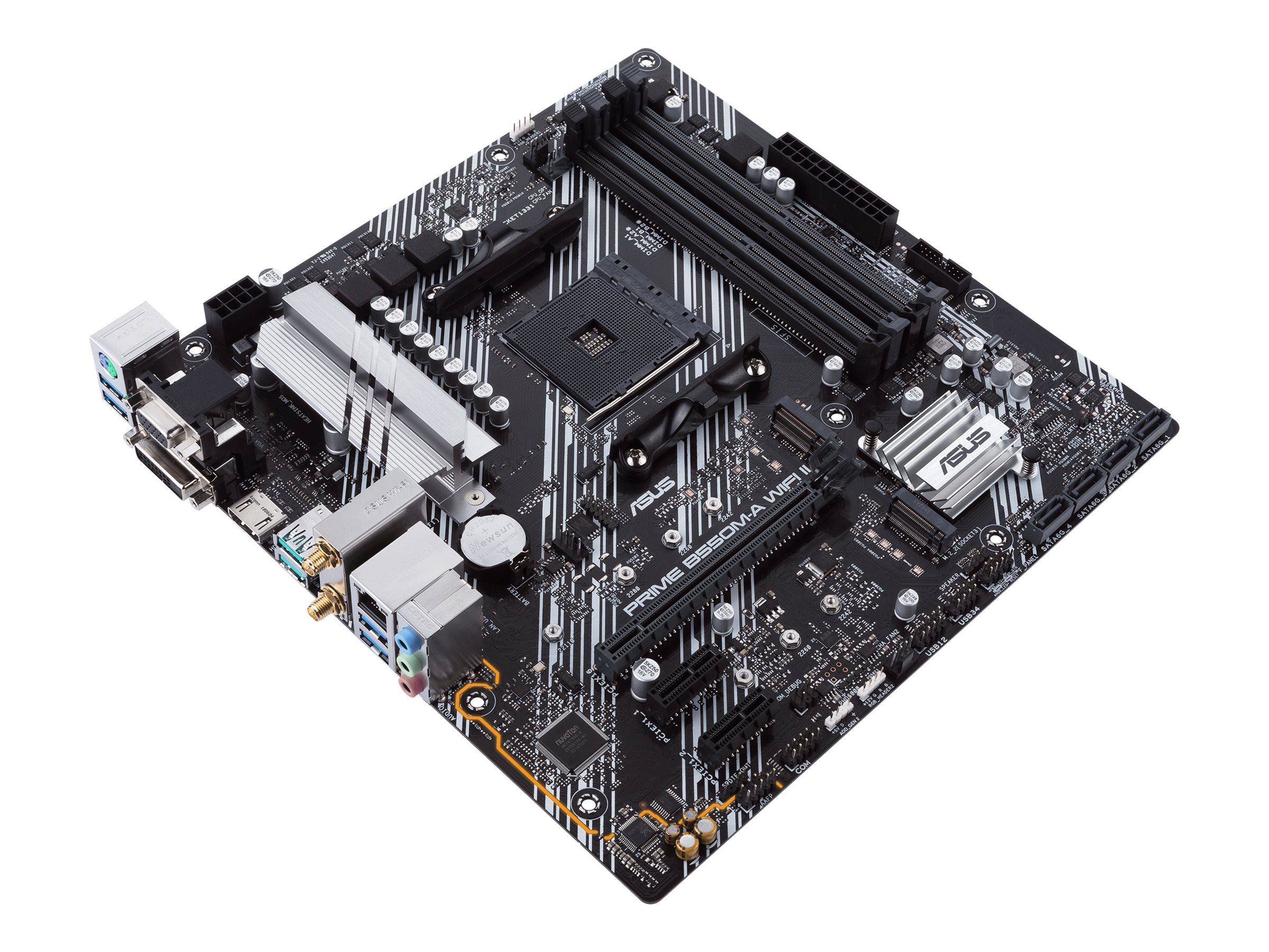 ASUS PRIME B550M-A WIFI II - Carte-mère - micro ATX - Socket AM4 - AMD B550 Chipset - USB 3.2 Gen 1, USB 3.2 Gen 2 - Gigabit LAN, Wi-Fi 6, Bluetooth - carte graphique embarquée (unité centrale requise) - audio HD (8 canaux) - 90MB19X0-M0EAY0 - Cartes mères (pour processeurs AMD)