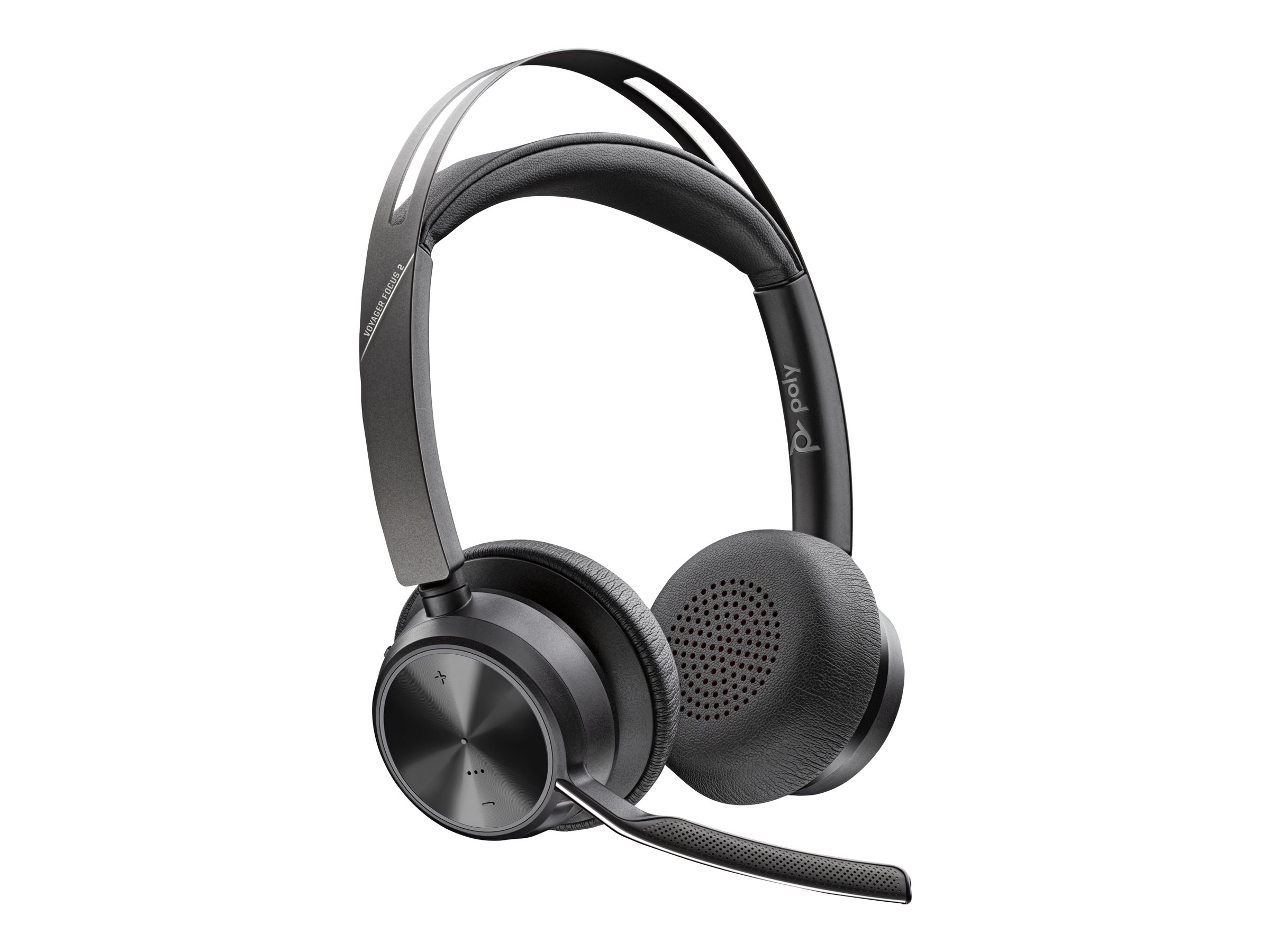 Poly Voyager Focus 2 - Micro-casque - sur-oreille - Bluetooth - sans fil, filaire - USB-A via adaptateur Bluetooth - noir - Certifié pour Microsoft Teams - 77Y86AA - Écouteurs