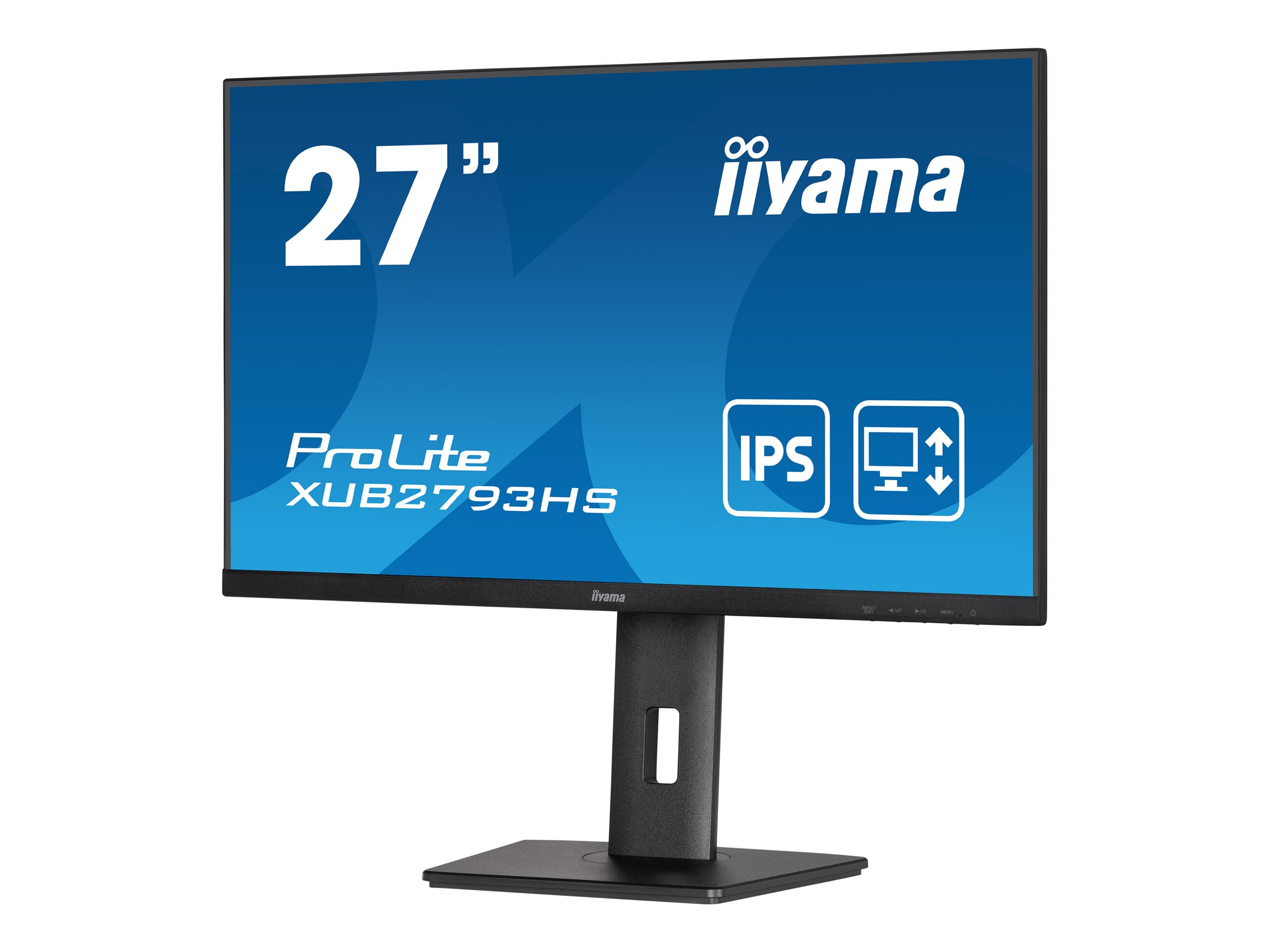 iiyama ProLite XUB2793HS-B6 - Écran LED - 27" - 1920 x 1080 Full HD (1080p) @ 100 Hz - IPS - 250 cd/m² - 1000:1 - 1 ms - HDMI, DisplayPort - haut-parleurs - noir, mat - XUB2793HS-B6 - Écrans d'ordinateur