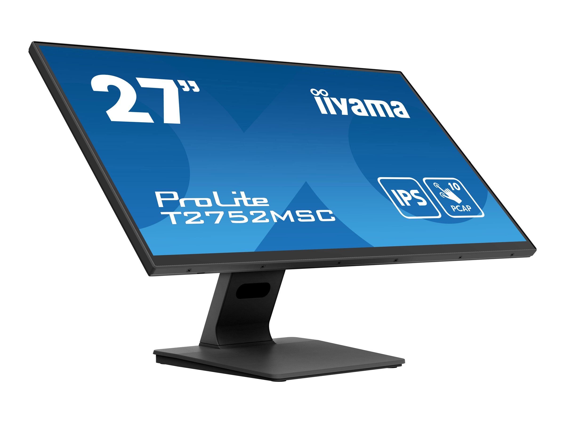 iiyama ProLite T2752MSC-B1 - Écran LED - 27" - écran tactile - 1920 x 1080 Full HD (1080p) @ 60 Hz - IPS - 400 cd/m² - 1000:1 - 5 ms - HDMI, DisplayPort - haut-parleurs - noir, mat - T2752MSC-B1 - Écrans d'ordinateur
