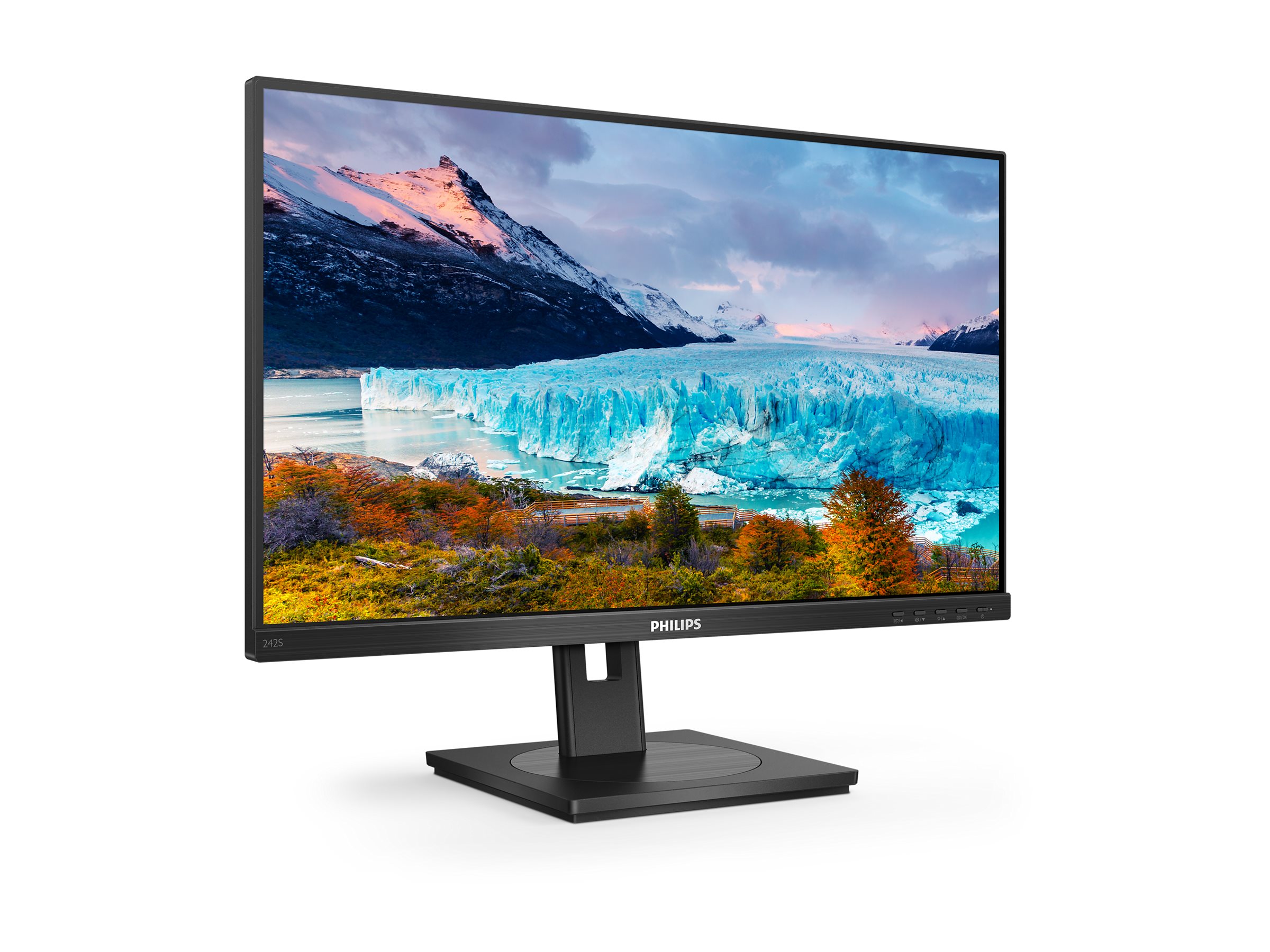 Philips S-line 242S1AE - Écran LED - 24" (24" visualisable) - 1920 x 1080 Full HD (1080p) @ 75 Hz - IPS - 300 cd/m² - 1000:1 - 4 ms - HDMI, DVI-D, VGA, DisplayPort - haut-parleurs - texture noire - 242S1AE/00 - Écrans d'ordinateur