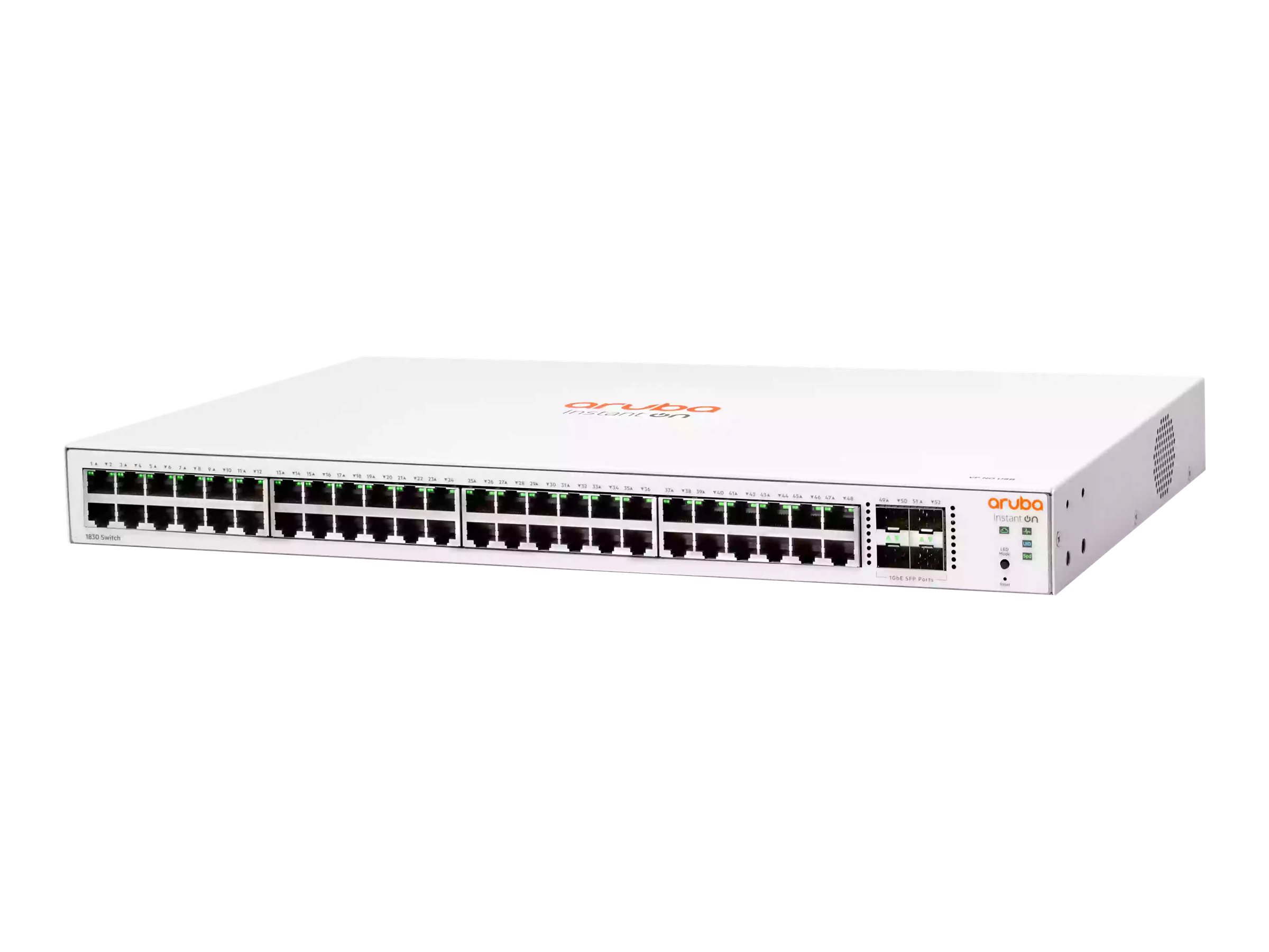 HPE Aruba Instant On 1830 48G 4SFP Switch - Commutateur - intelligent - 48 x 10/100/1000 + 4 x Gigabit SFP - de bureau, Montable sur rack - JL814A#ABB - Concentrateurs et commutateurs gigabit