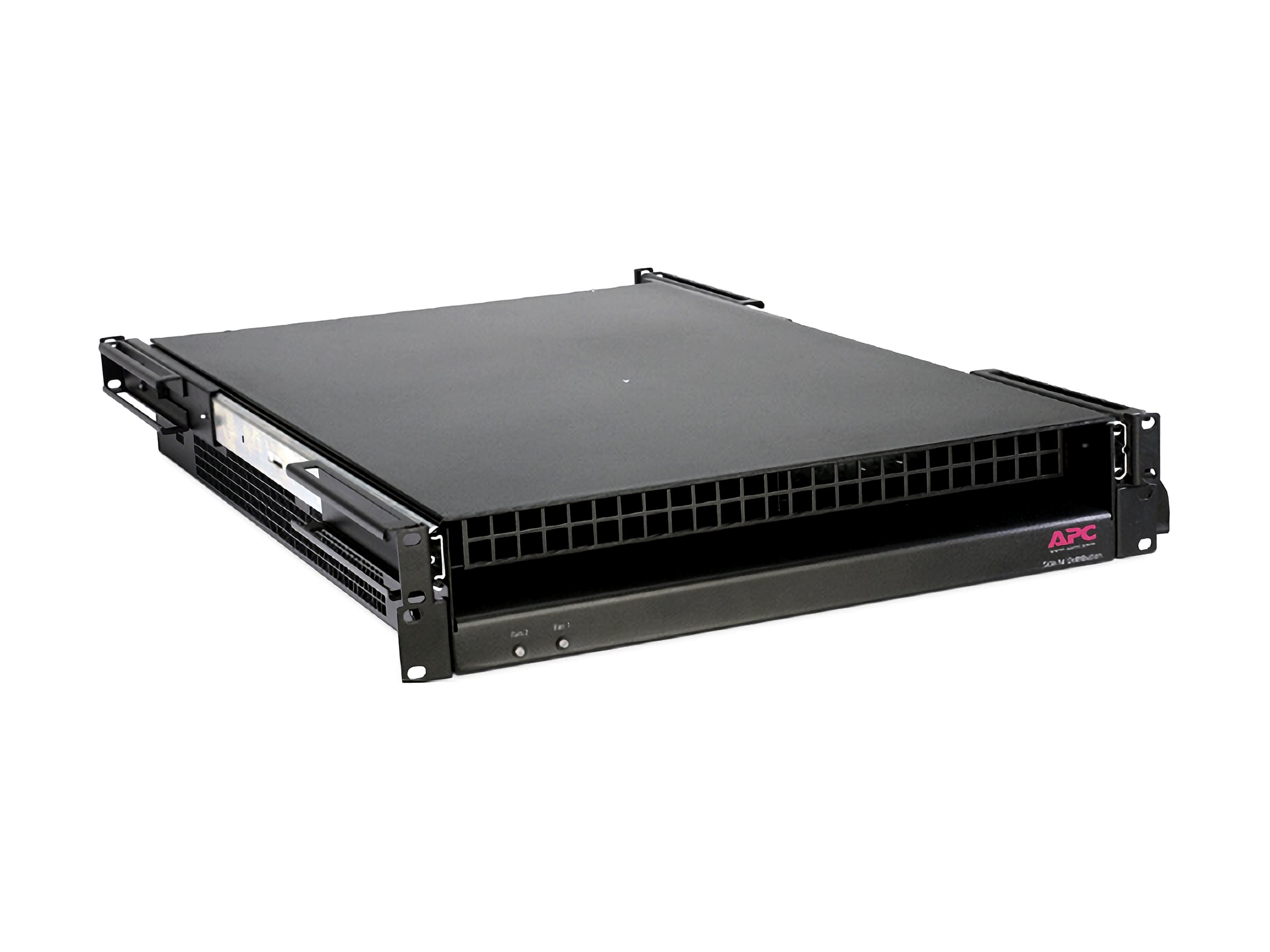 APC Rack Side Air Distribution 115V 60HZ - Unité de ventilation - noir - 2U - pour P/N: AR3103, AR3103SP, AR3106SP, AR9300SP, AR9300SP-R, AR9307SP, AR9307SP-R, SRT1000RMXLI - ACF201BLK - Ventilateurs pour ordinateur