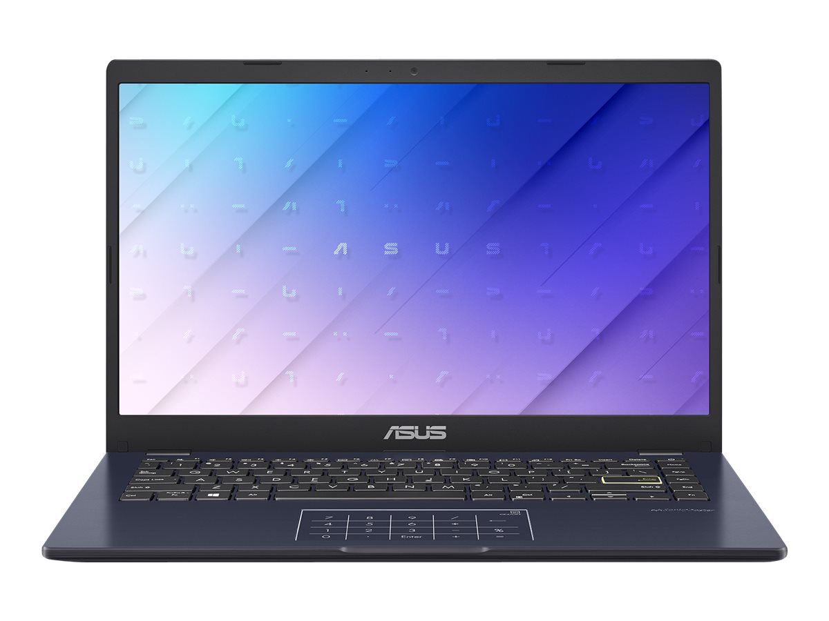 ASUS Vivobook Go 14 E410MANS-BV1854WS - Conception de charnière à 180 degrés - Intel Pentium Silver - N5030 / jusqu'à 3.1 GHz - Win 11 Home in S mode - UHD Graphics 605 - 4 Go RAM - 128 Go eMMC - 14" 1366 x 768 (HD) - Wi-Fi 5 - noir étoilé - 90NB0Q15-M008H0 - Ordinateurs portables