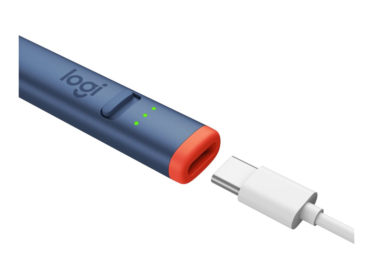 Logitech Crayon for Education - Stylo numérique - sans fil - Bluetooth - pour Apple 10.2-inch iPad; 10.5-inch iPad Air; 10.9-inch iPad; 10.9-inch iPad Air; iPad mini 5 - 914-000080 - Dispositifs de pointage