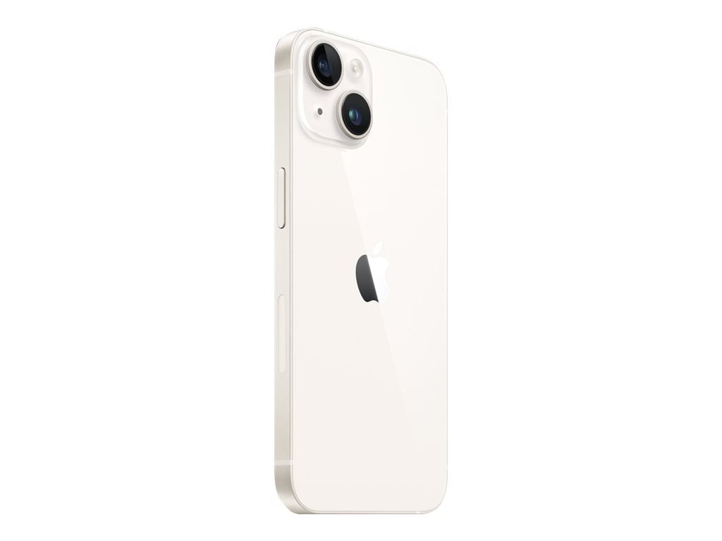 Apple iPhone 14 - 5G smartphone - double SIM / Mémoire interne 256 Go - écran OEL - 6.1" - 2532 x 1170 pixels - 2x caméras arrière 12 MP, 12 MP - front camera 12 MP - lumière des étoiles - MPW43ZD/A - iPhone