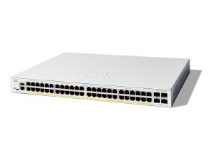 Cisco Catalyst 1200-48P-4X - Commutateur - C3 - intelligent - 48 x 10/100/1000 (PoE+) + 4 x 10 Gigabit SFP+ - Montable sur rack - PoE+ (375 W) - C1200-48P-4X - Concentrateurs et commutateurs gigabit