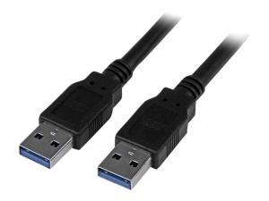 StarTech.com Câble USB 3.0 A vers A de 3 m - Cordon USB-A vers USB-A - USB 3.1 Gen 1 (5 Gb/s) - M/M - Noir - Câble USB - USB type A (M) pour USB type A (M) - USB 3.0 - 3 m - moulé - noir - pour P/N: HB30C1A1CPD, HB30C3A1CFBW, HB30C3A1CST, HB30C5A2CSC, HB30C5A2CST, SV231DPU34K - USB3SAA3MBK - Câbles USB