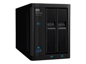 WD My Cloud PR2100 WDBBCL0080JBK - Serveur NAS - 2 Baies - 8 To - HDD 4 To x 2 - RAID RAID 0, 1, JBOD - RAM 4 Go - Gigabit Ethernet - WDBBCL0080JBK-EESN - NAS