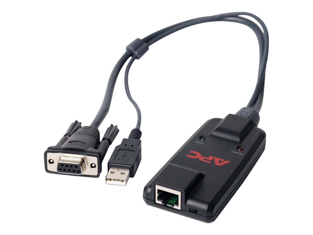 APC Serial Server Module - Rallonge KVM - USB - Conformité TAA - pour KVM 2G Enterprise Analog, Enterprise Digital/IP - KVM-SERIAL - Prolongateurs de signal