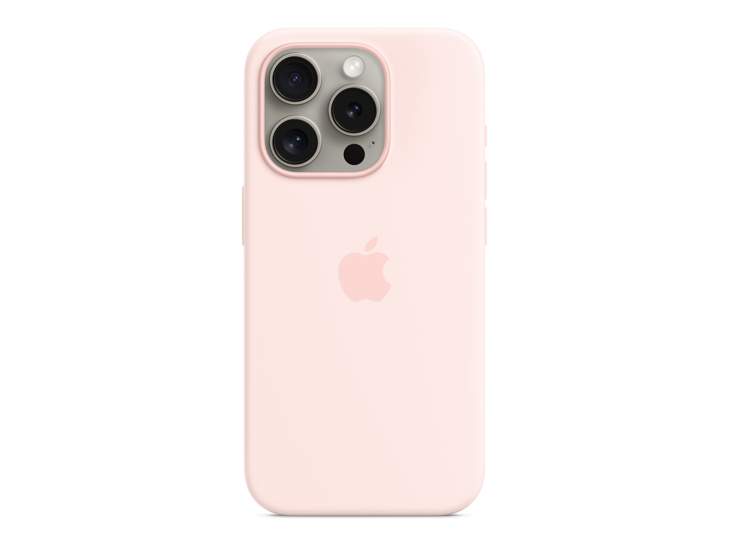 Apple - Coque de protection pour téléphone portable - compatibilité avec MagSafe - silicone - Rose clair - pour iPhone 15 Pro - MT1F3ZM/A - Coques et étuis pour téléphone portable