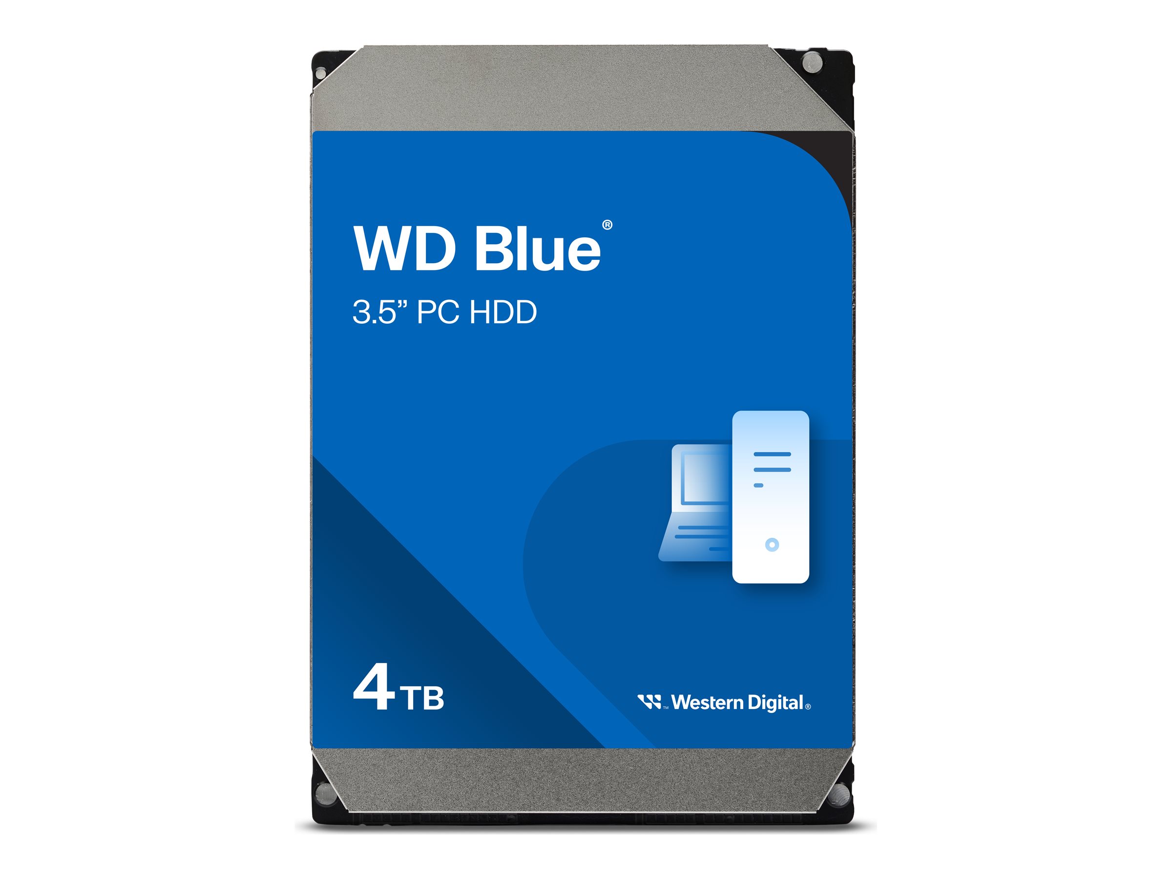 WD Blue WD40EZAX - Disque dur - 4 To - interne - 3.5" - SATA 6Gb/s - 5400 tours/min - mémoire tampon : 256 Mo - WD40EZAX - Disques durs internes