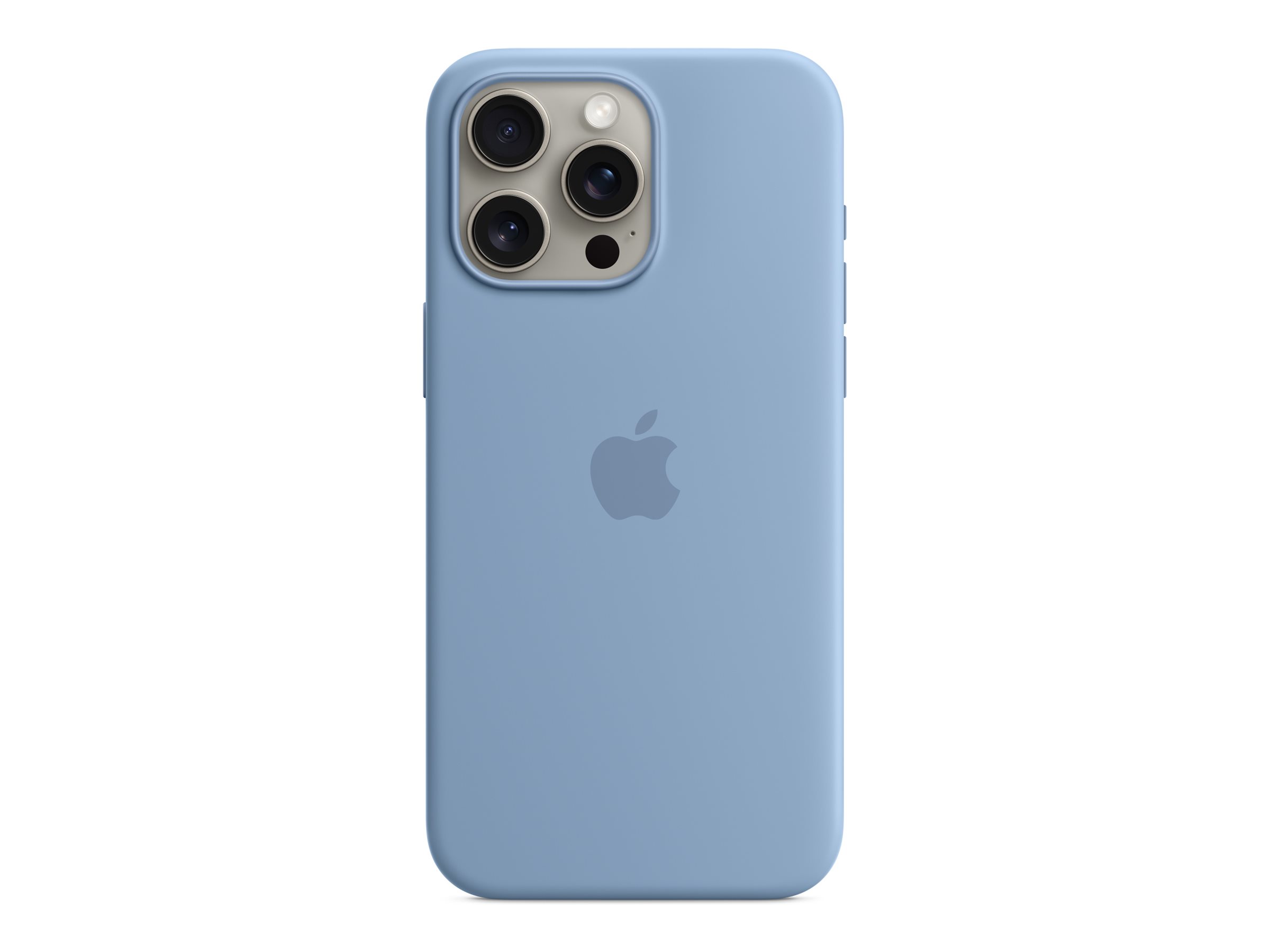 Apple - Coque de protection pour téléphone portable - compatibilité avec MagSafe - silicone - bleu hivernal - pour iPhone 15 Pro Max - MT1Y3ZM/A - Coques et étuis pour téléphone portable