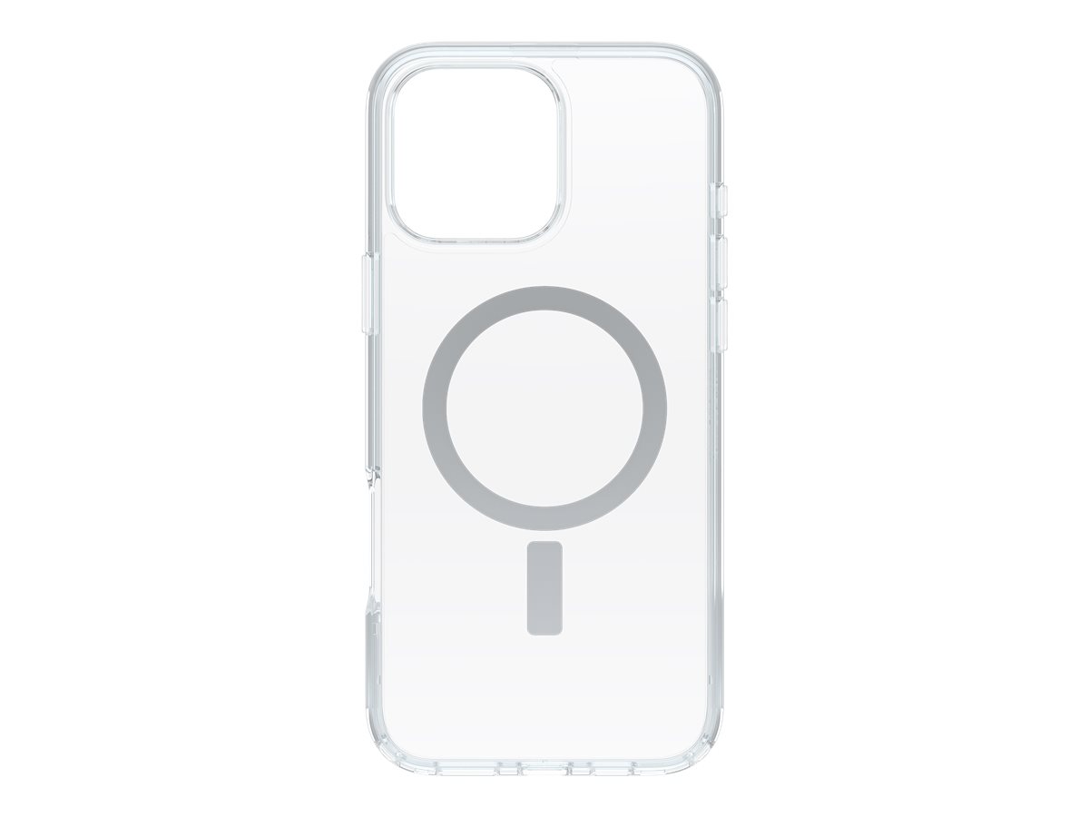 OtterBox Symmetry Series - Coque de protection pour téléphone portable - compatibilité avec MagSafe - couche de polycarbonate, élastomère thermoplastique (TPE) - clair - pour Apple iPhone 16 Pro Max - 77-96417 - Coques et étuis pour téléphone portable