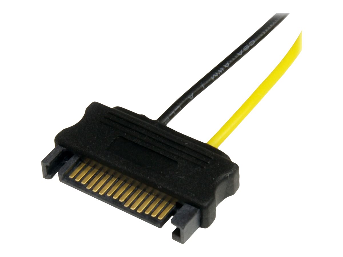 StarTech.com Câble adaptateur d'alimentation pour carte vidéo - 2x SATA vers PCIe 6 broches - 15 cm - Câble d'alimentation - alimentation SATA (M) pour Alimentation PCIe de 6 broches (M) - 15 cm - SATPCIEXADAP - Câbles d'alimentation