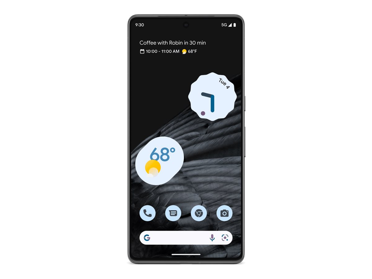 Google Pixel 7 Pro - 5G smartphone - double SIM - RAM 12 Go / Mémoire interne 128 Go - écran OEL - 6.7" - 3120 x 1440 pixels (120 Hz) - 3 x caméras arrière 50 MP, 48 MP, 12 MP - front camera 10,8 mégapixels - Obsidien - GA03462-GB - Smartphones 5G