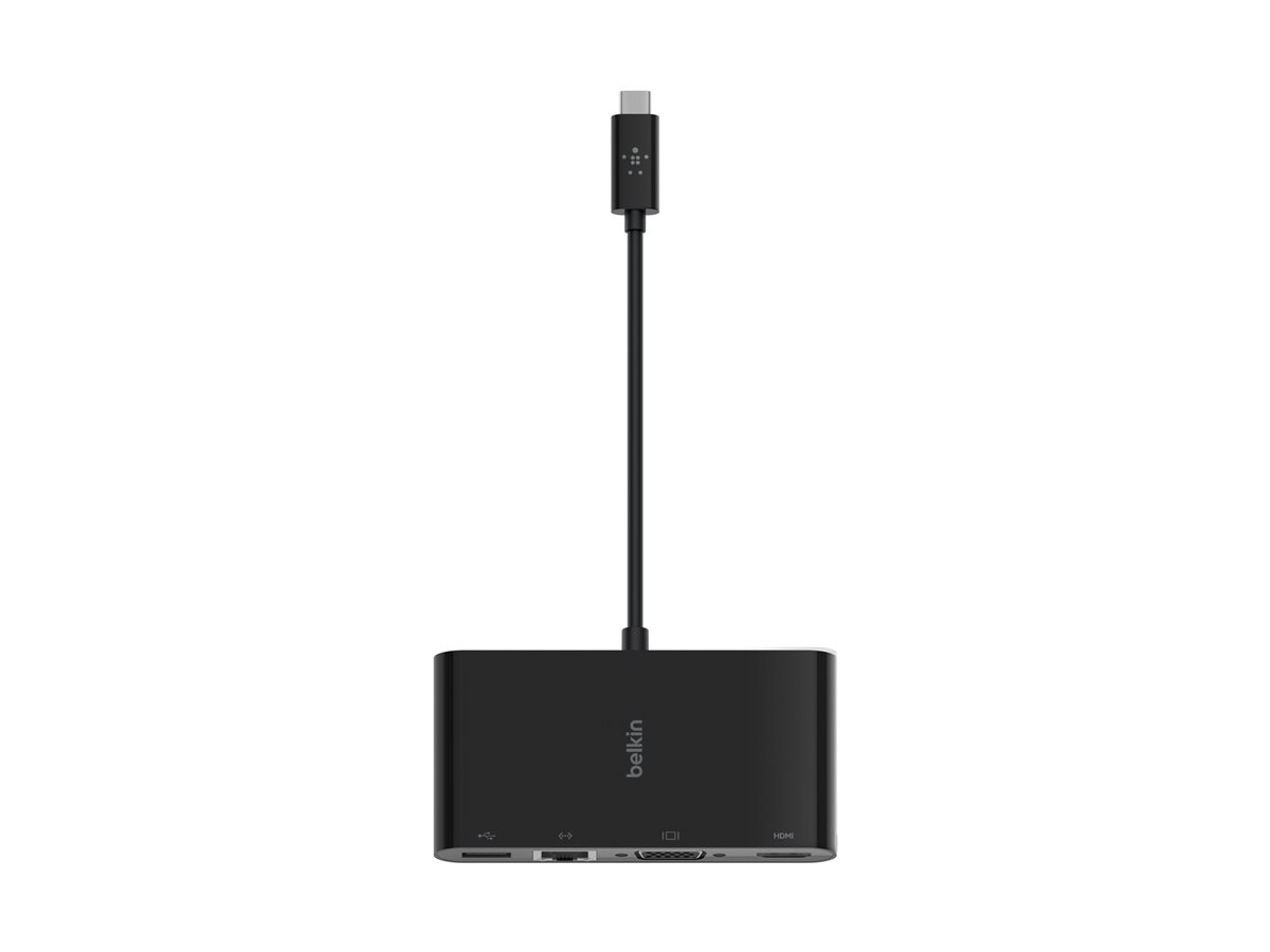 Belkin CONNECT - Adaptateur multiport - USB-C - VGA, HDMI - 1GbE - AVC005btBK - Stations d'accueil pour ordinateur portable