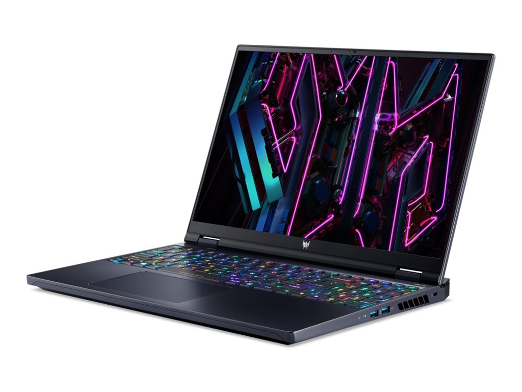 Acer Predator Helios 16 PH16-72 - Intel Core i9 - i9-14900HX / jusqu'à 5.8 GHz - Win 11 Home - GeForce RTX 4080 - 32 Go RAM - 1.024 To SSD SED - 16" IPS 2560 x 1600 (WQXGA) @ 250 Hz - 2.5 Gigabit Ethernet - Wi-Fi 7, Bluetooth - noir abyssal - clavier : Français - NH.QNZEF.005 - Ordinateurs portables