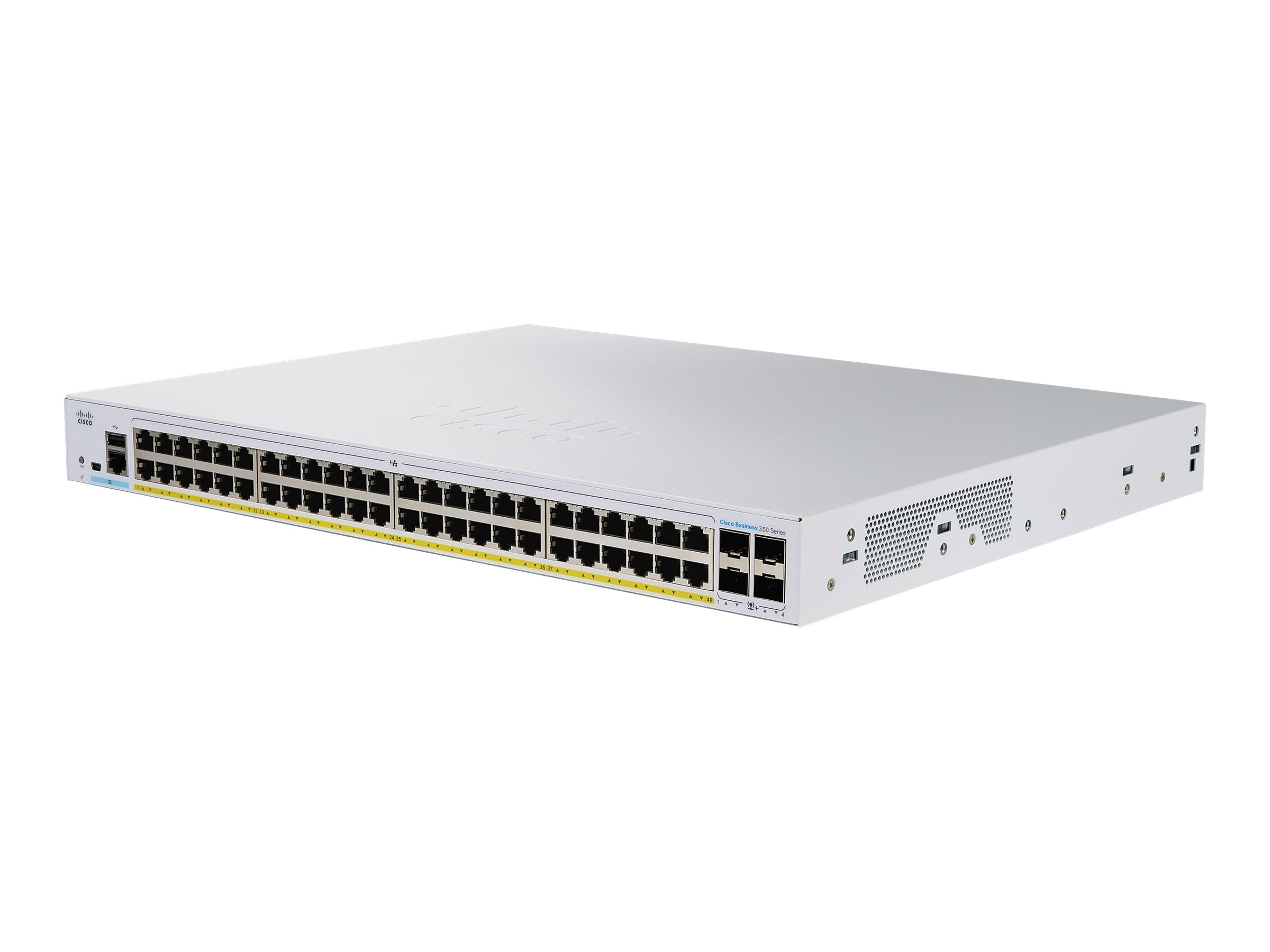 Cisco Business 350 Series CBS350-48FP-4X - Commutateur - C3 - Géré - 48 x 10/100/1000 (PoE+) + 4 x 10 Gigabit SFP+ - Montable sur rack - PoE+ (740 W) - CBS350-48FP-4X-EU - Concentrateurs et commutateurs gigabit