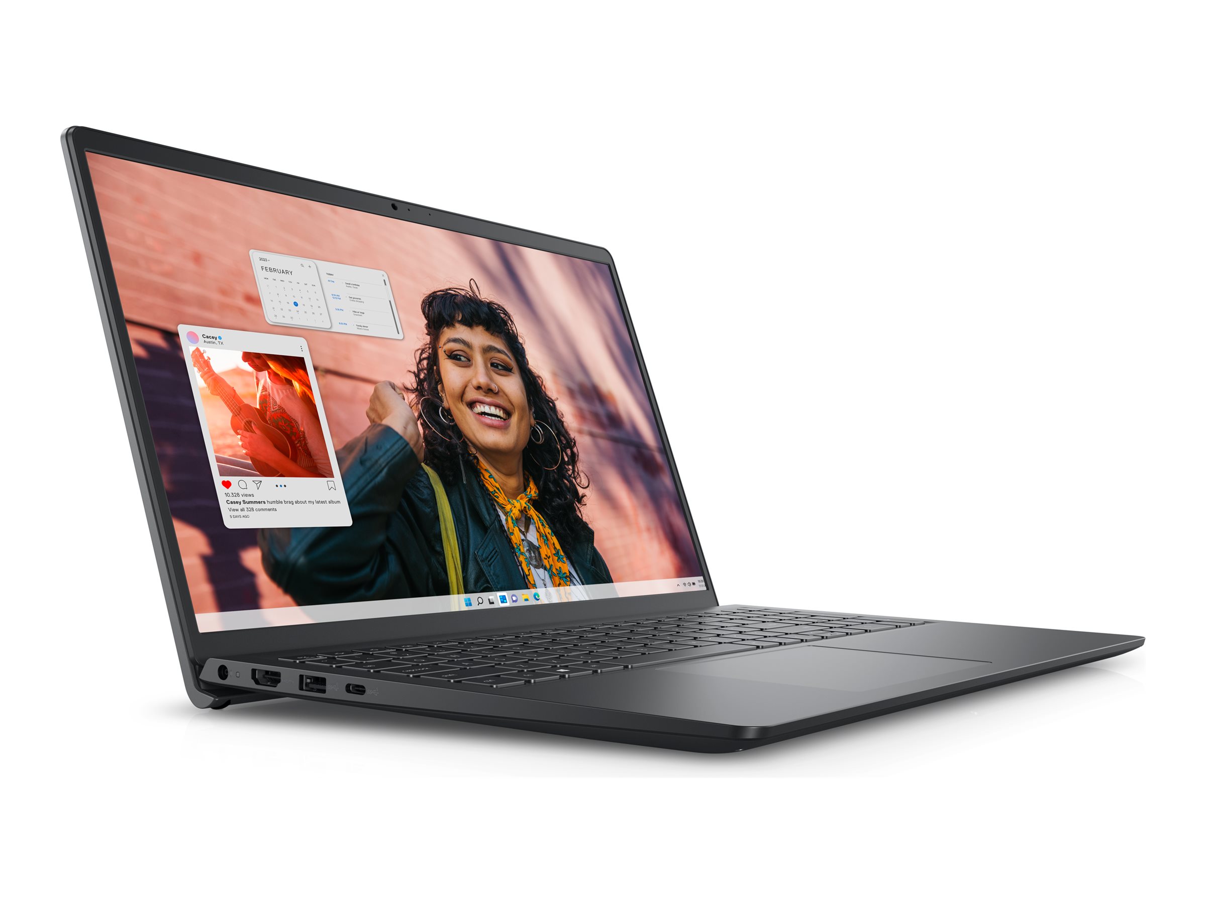 Dell Inspiron 15 3530 - Intel Core i5 - i5-1334U / jusqu'à 4.6 GHz - Win 11 Pro - Carte graphique Intel Iris Xe - 16 Go RAM - 512 Go SSD NVMe - 15.6" IPS 1920 x 1080 (Full HD) @ 120 Hz - Wi-Fi 6 - noir de charbon - BTS - avec 1 an basique sur site - MJ5KM - Ordinateurs portables