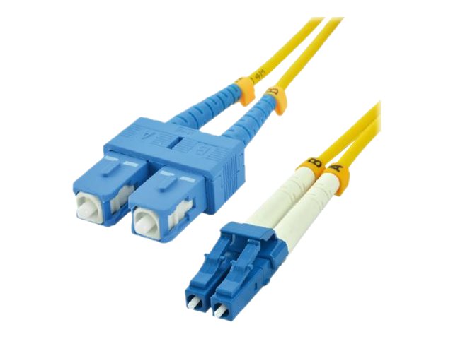 MCL - Câble réseau - mode unique SC (M) pour mode unique LC (M) - 15 m - fibre optique - 9 / 125 micromètres - OS2 - FJOS2/SCLC-15M - Câblesenfibres