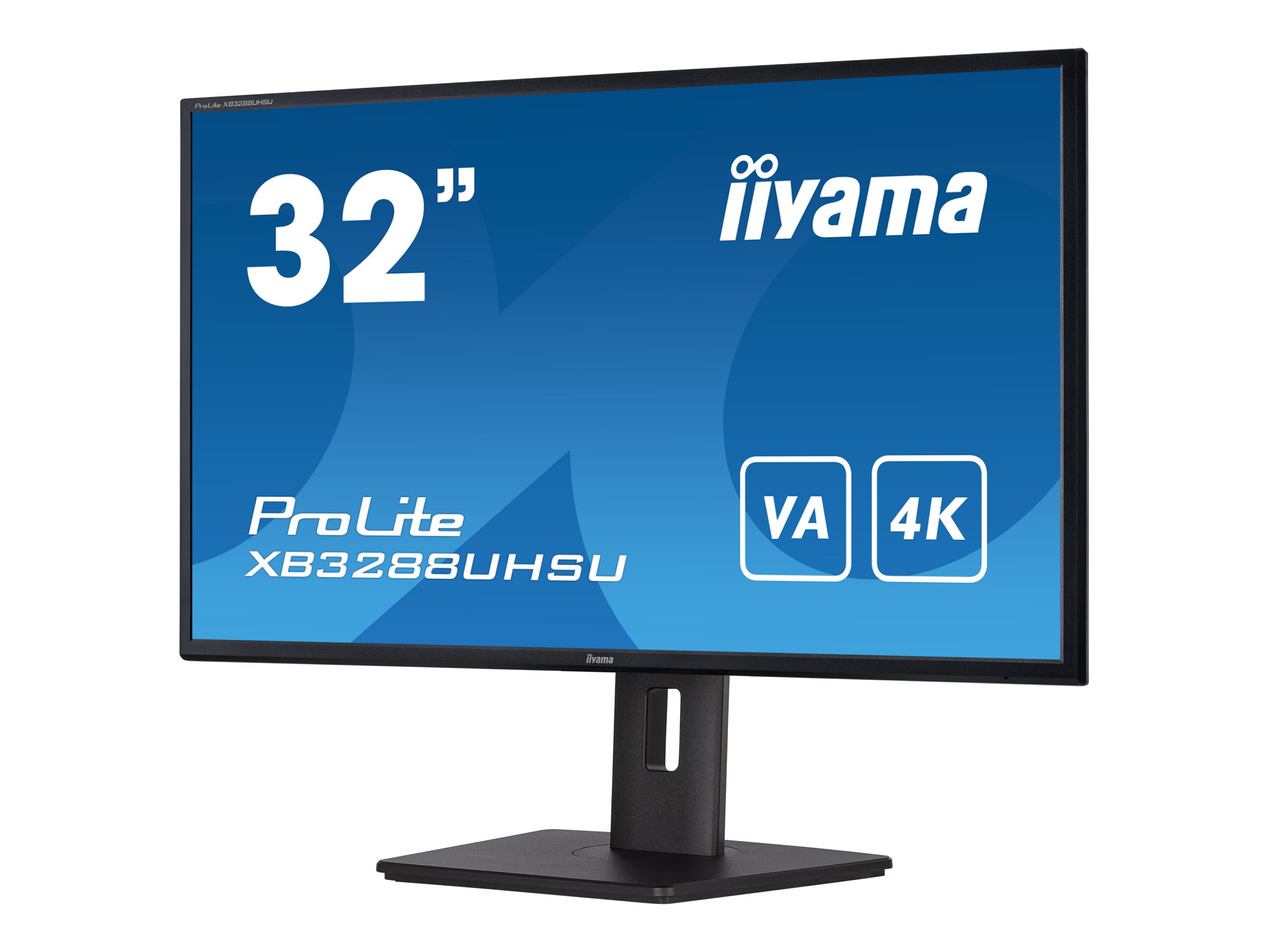 iiyama ProLite XB3288UHSU-B5 - Écran LED - 32" (31.5" visualisable) - 3840 x 2160 4K @ 60 Hz - VA - 300 cd/m² - 3000:1 - 3 ms - 2xHDMI, DisplayPort - haut-parleurs - noir, mat - XB3288UHSU-B5 - Écrans d'ordinateur