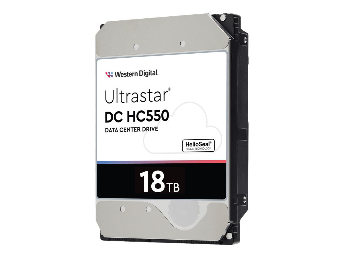 WD Ultrastar DC HC550 WUH721818AL5204 - Disque dur - 18 To - interne - 3.5" - SAS 12Gb/s - 7200 tours/min - mémoire tampon : 512 Mo - 0F38353 - Disques durs internes