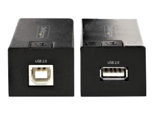 StarTech.com USB 2.0 Extender over Cat5e/Cat6 Cable (RJ45), 492ft/150m USB Over Ethernet Extender/Adapter Kit - Externally Powered USB Extender, USB to Ethernet Converter, 480 Mbps, Rugged Metal Housing (C15012-USB-EXTENDER) - Câble de rallonge USB - USB 2.0 - plus de CAT 5e/6 - jusqu'à 150 km - Conformité TAA - C15012-USB-EXTENDER - Prolongateurs de signal