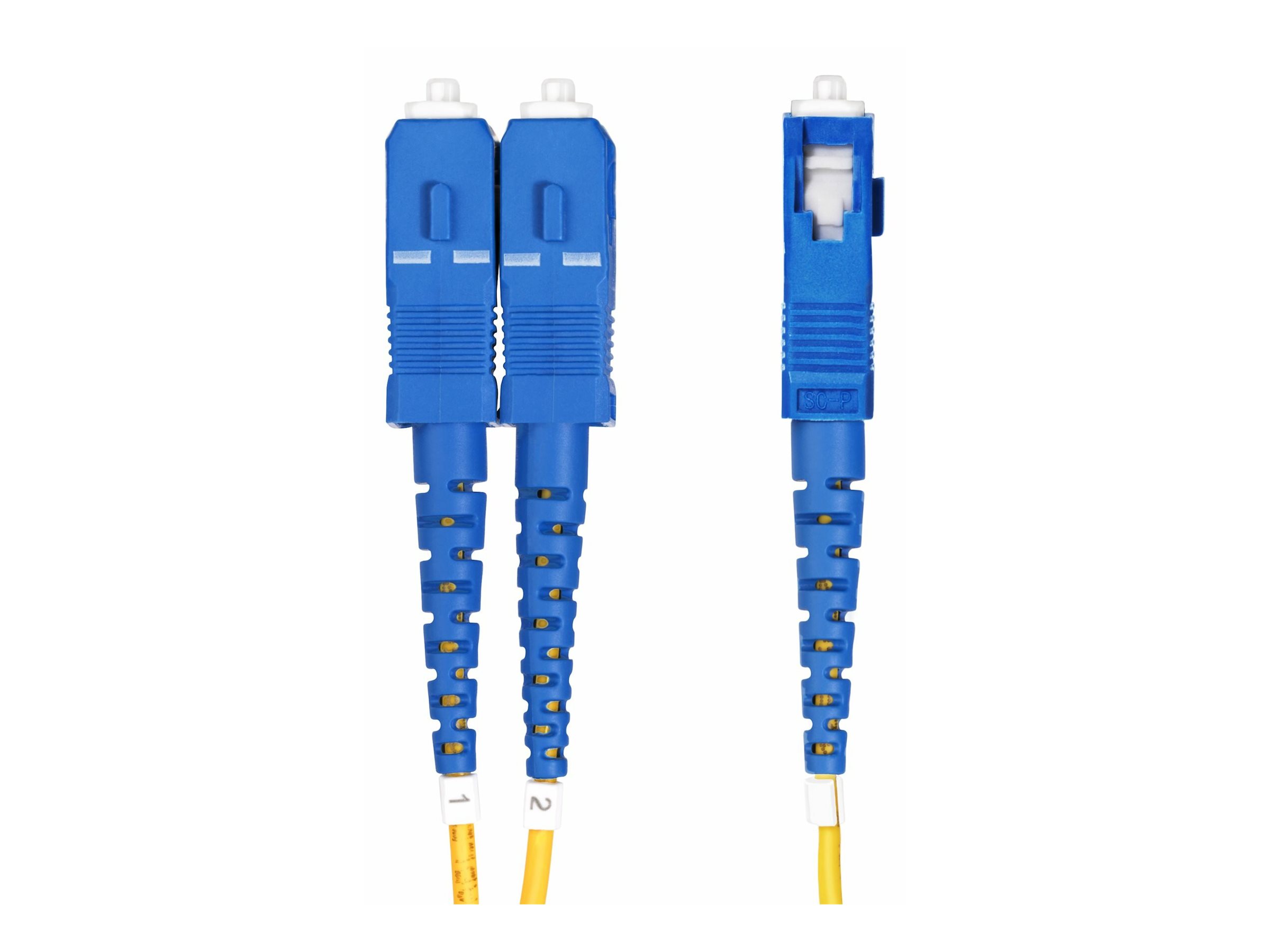 StarTech.com 15m (50ft) LC to SC (UPC) OS2 Single Mode Duplex Fiber Optic Cable, 9/125µm, Laser Optimized, 10G, Bend Insensitive, Low Insertion Loss - LSZH Fiber Patch Cord (SMLCSC-OS2-15M) - Cordon de raccordement - mode unique LC/UPC (M) pour mode unique SC/UPC (M) - 15 m - 2 mm - fibre optique - duplex - 9 / 125 micromètres - OS1/OS2 - sans halogène, passif - jaune - SMLCSC-OS2-15M - Câblesenfibres