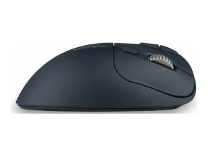 Kensington Pro Fit Ergo TB550 Trackball - Boule de commande - ergonomique - optique - 9 boutons - sans fil - 2.4 GHz, Bluetooth - récepteur sans fil USB - bleu gris, noir - Pour la vente au détail - boîte de couleur - K72196WW - Dispositifs de pointage