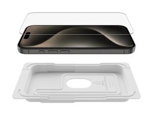 Belkin UltraGlass 2 - Protection d'écran pour téléphone portable - 9H, traité - verre - pour Apple iPhone 15 Pro - OVA133ZZ - Accessoires pour téléphone portable