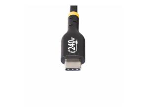 StarTech.com 2m USB C Charging Cable, USB-IF Certified USB-C Cable, 240W - Câble USB - 24 pin USB-C (M) pour 24 pin USB-C (M) - USB 2.0 - 48 V - 5 A - 2 m - gamme de puissance étendue (EPR), Alimentation USB (240 W), support pour Power Delivery 3,1 - noir - USB2EPR2M - Câbles USB