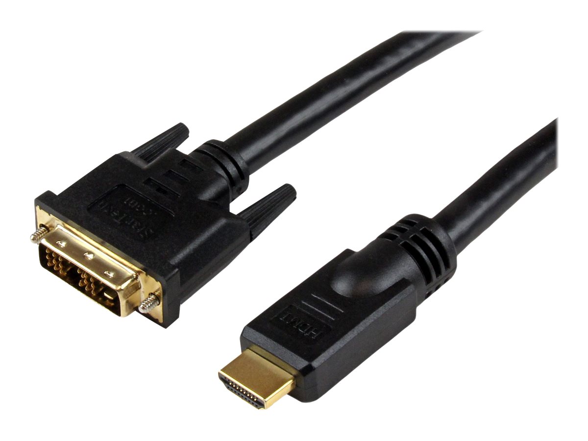 StarTech.com 10m HDMI to DVI-D Cable - M/M - 10m DVI-D to HDMI - HDMI to DVI Converters - HDMI to DVI Adapter (HDDVIMM10M) - Câble adaptateur - HDMI mâle pour DVI-D mâle - 10 m - blindé - noir - HDDVIMM10M - Accessoires pour téléviseurs