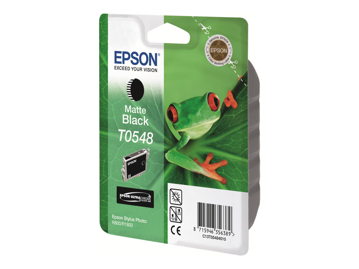Epson T0548 - 13 ml - noir mat - original - blister - cartouche d'encre - pour Stylus Photo R1800, R800 - C13T05484010 - Cartouches d'imprimante