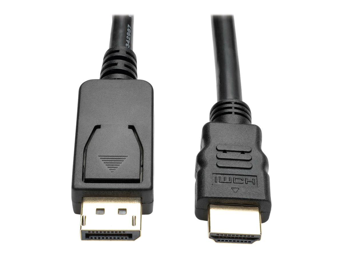 Eaton Tripp Lite Series DisplayPort 1.2 to HDMI Adapter Cable (DP with Latches to HDMI M/M), 4K, 6 ft. (1.8 m) - Câble adaptateur - DisplayPort mâle pour HDMI mâle - 1.83 m - noir - support 4K - P582-006-V2 - Câbles HDMI