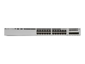 Cisco Catalyst 9200 - Network Essentials - commutateur - C3 - Géré - 8 x 100/1000/2.5G/5G/10GBase-T + 16 x 10/100/1000 (PoE+) - Montable sur rack - PoE+ (370 W) - C9200-24PXG-E - Concentrateurs et commutateurs gigabit