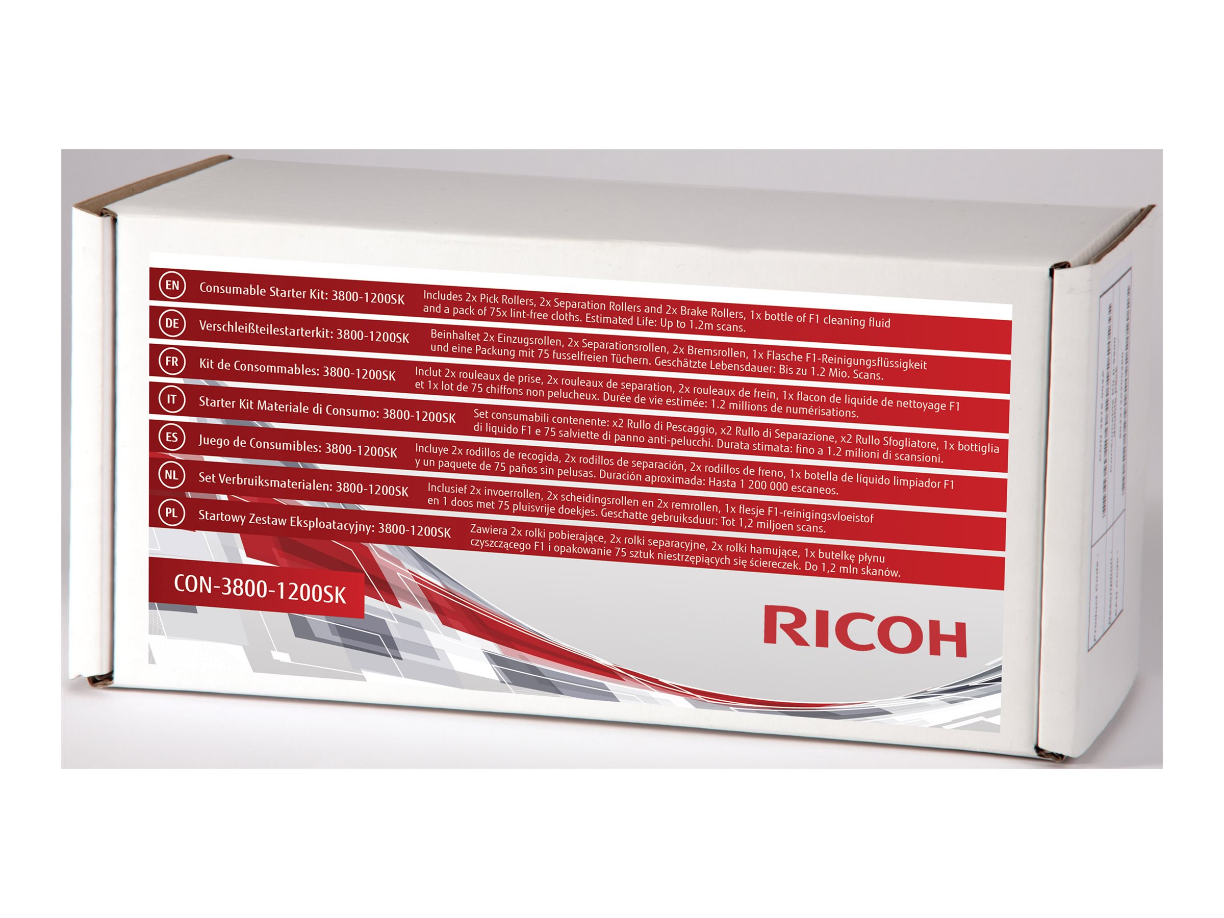 Ricoh - Kit de consommables pour scanner - pour Ricoh fi-800R; ScanSnap iX1400, iX1600 - CON-3656-200K - Accessoires pour scanner