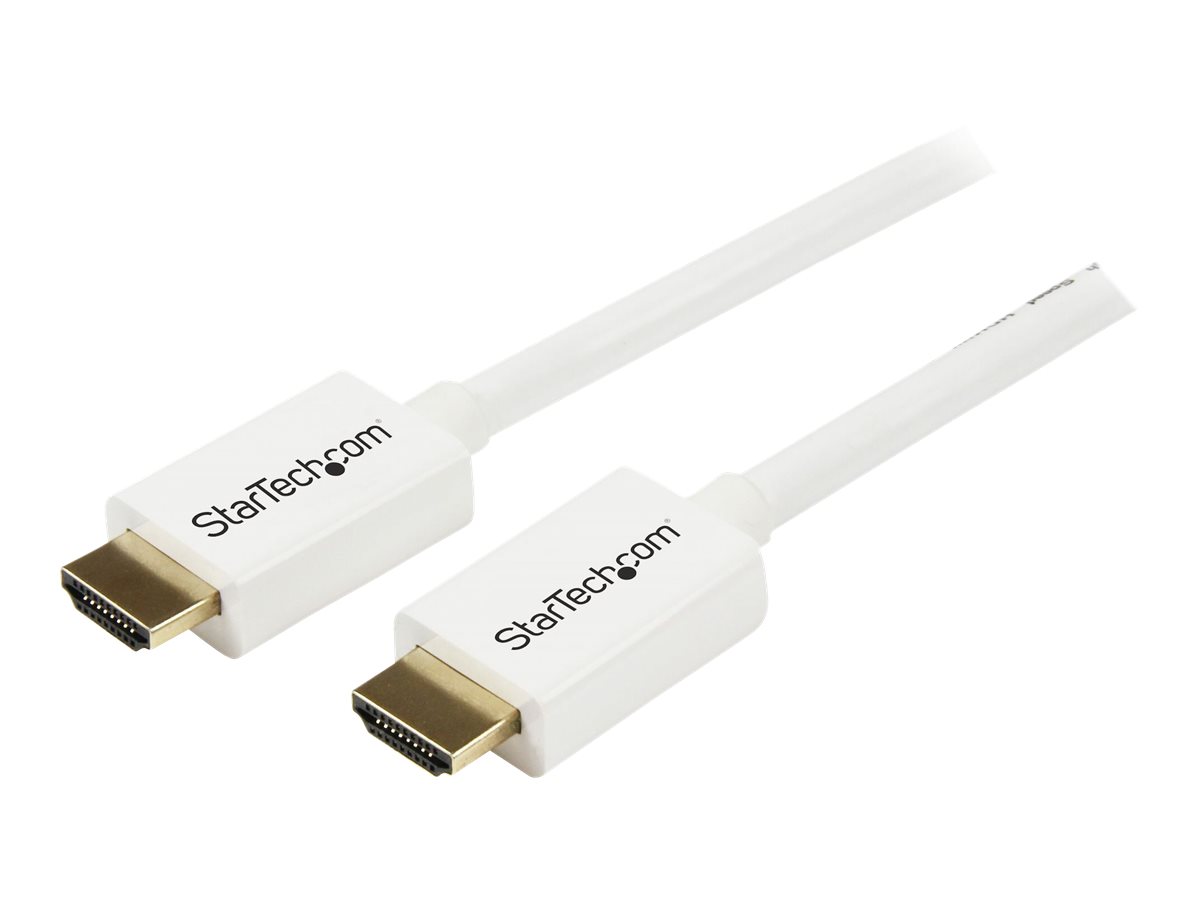 StarTech.com Câble HDMI haute vitesse Ultra HD 4k x 2k de 3m - Cordon HDMI vers HDMI CL3 pour installation murale - M/M - Blanc - Câble HDMI - HDMI mâle pour HDMI mâle - 3 m - double blindage - blanc - HD3MM3MW - Accessoires pour systèmes audio domestiques