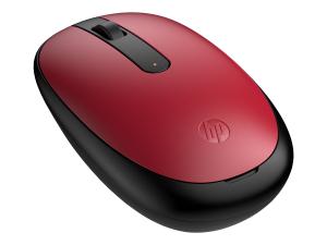 HP 240 - Souris - droitiers et gauchers - optique - 3 boutons - sans fil - Bluetooth 5.1 - récepteur sans fil USB - rouge - pour ENVY 13, 16, 17; Laptop 15, 17; Portable 32 - 43N05AA - Souris